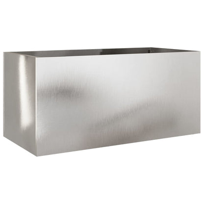 vidaXL Planter Silver 62x30x29 cm Stainless Steel