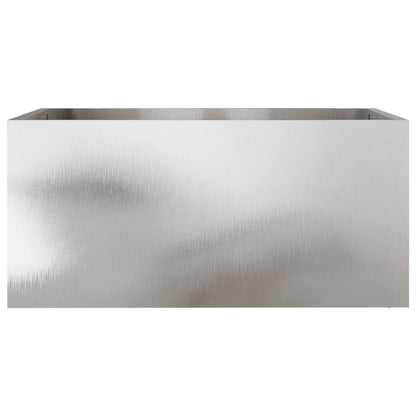 vidaXL Planter Silver 62x30x29 cm Stainless Steel
