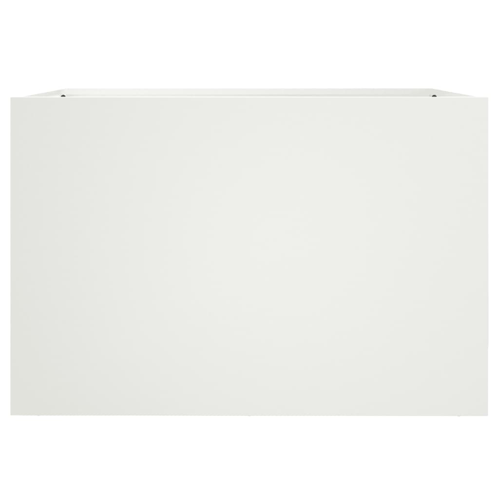 vidaXL Planter White 62x40x39 cm Steel