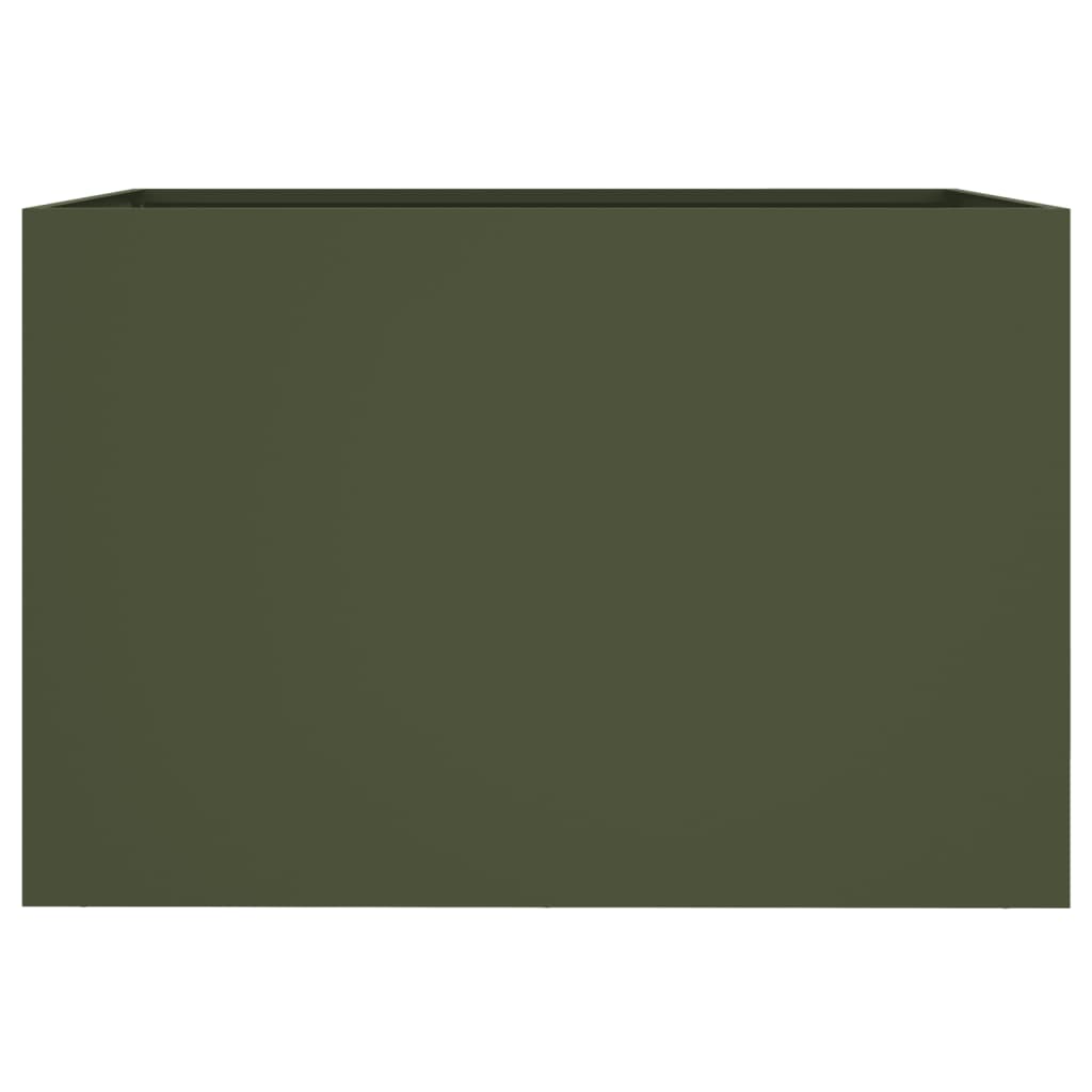 vidaXL Planter Olive Green 62x40x39 cm Steel
