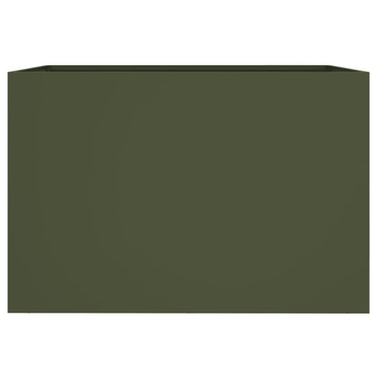 vidaXL Planter Olive Green 62x40x39 cm Steel