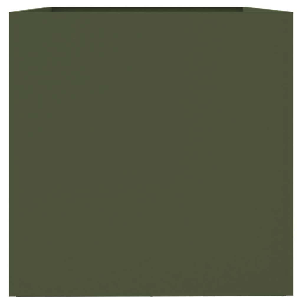 vidaXL Planter Olive Green 62x40x39 cm Steel