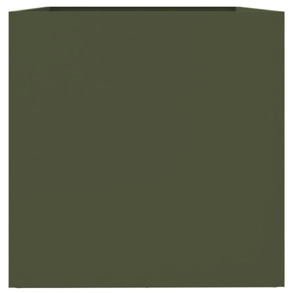 vidaXL Planter Olive Green 62x40x39 cm Steel