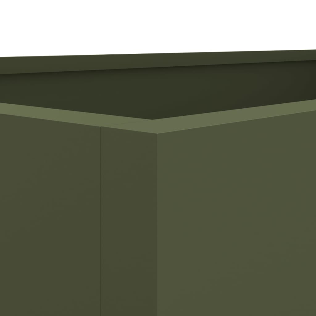 vidaXL Planter Olive Green 62x40x39 cm Steel