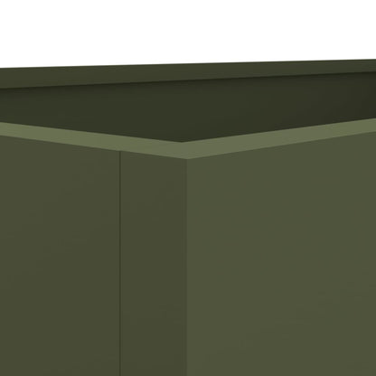 vidaXL Planter Olive Green 62x40x39 cm Steel