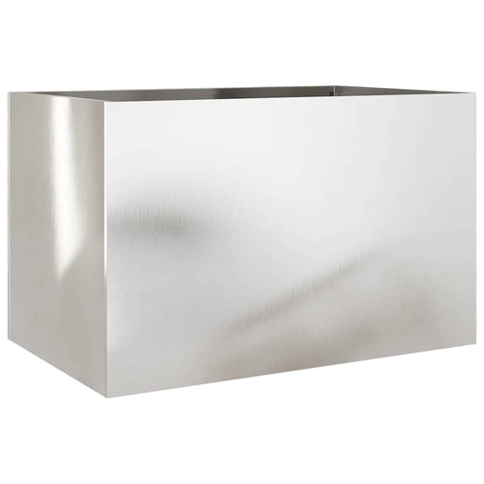 vidaXL Planter Silver 62x40x39 cm Stainless Steel