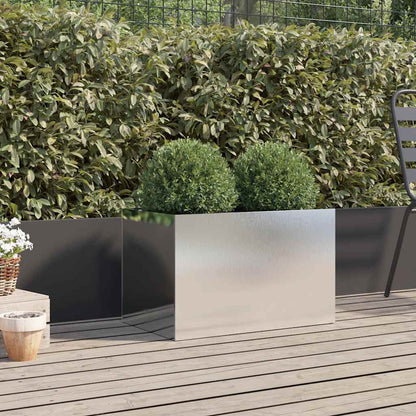 vidaXL Planter Silver 62x40x39 cm Stainless Steel