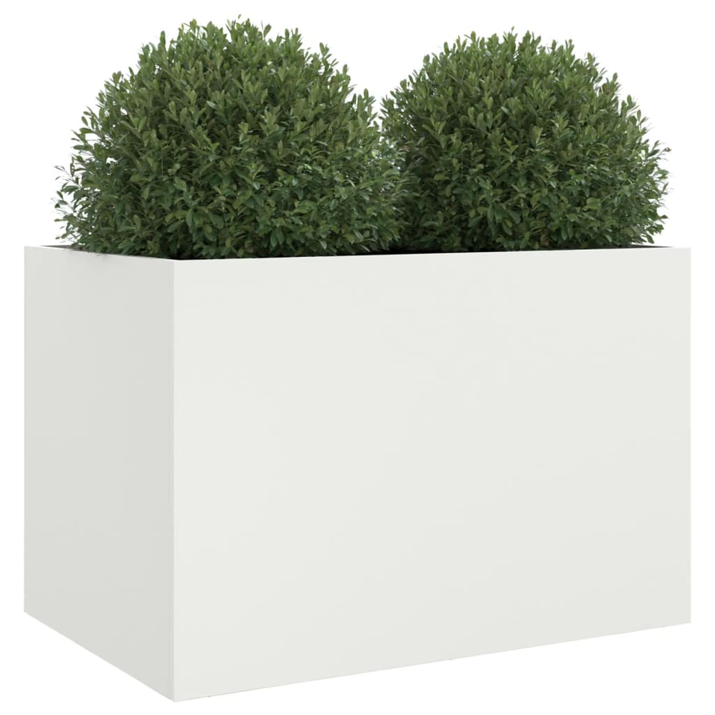 vidaXL Planter White 62x47x46 cm Steel