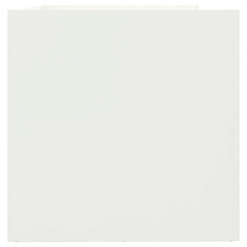 vidaXL Planter White 62x47x46 cm Steel