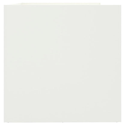 vidaXL Planter White 62x47x46 cm Steel