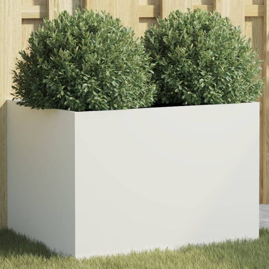 vidaXL Planter White 62x47x46 cm Steel