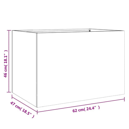 vidaXL Planter Anthracite 62x47x46 cm Steel