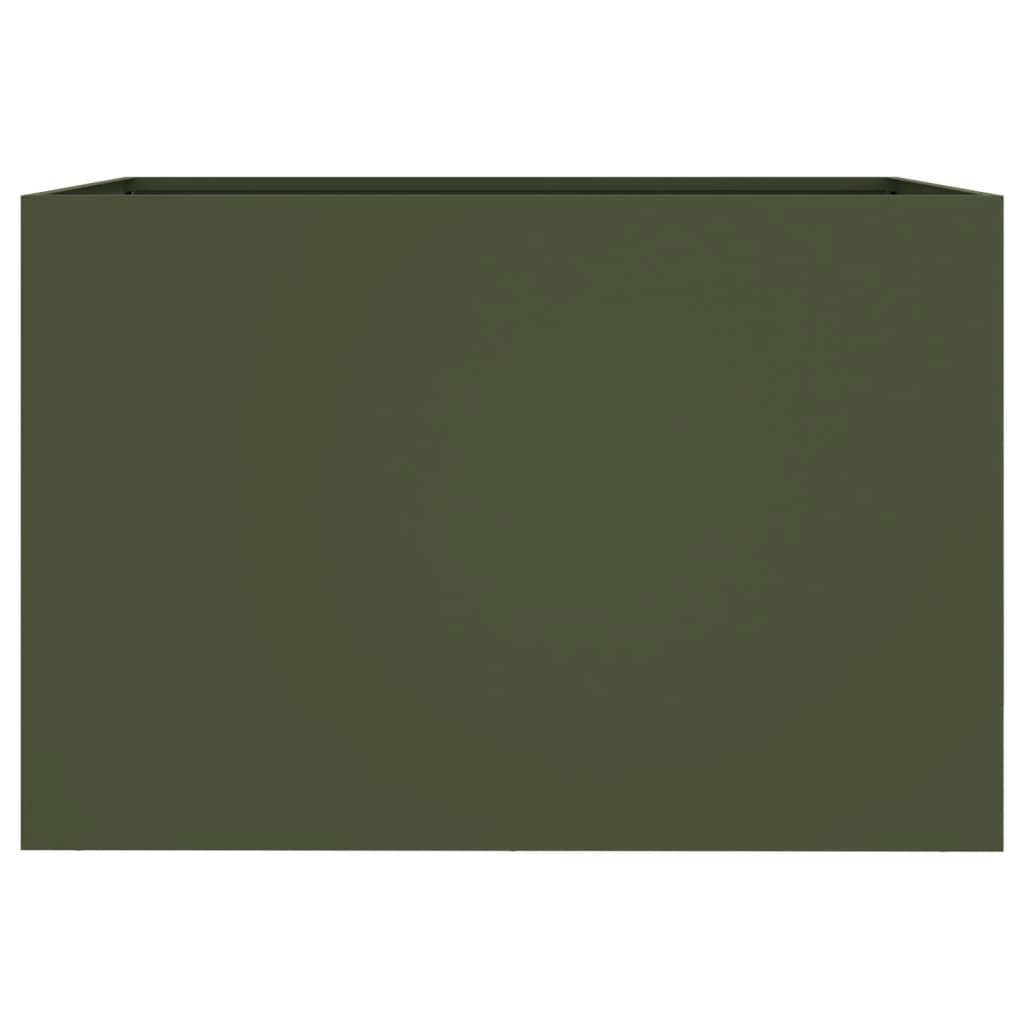 vidaXL Planter Olive Green 62x47x46 cm Steel