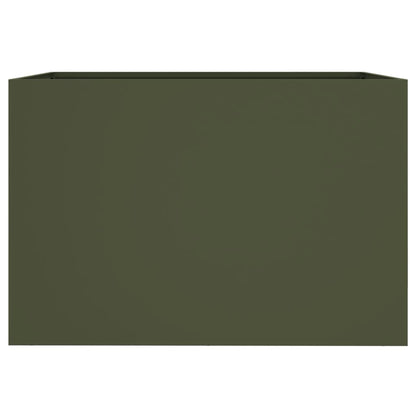 vidaXL Planter Olive Green 62x47x46 cm Steel