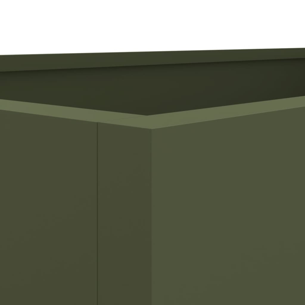 vidaXL Planter Olive Green 62x47x46 cm Steel