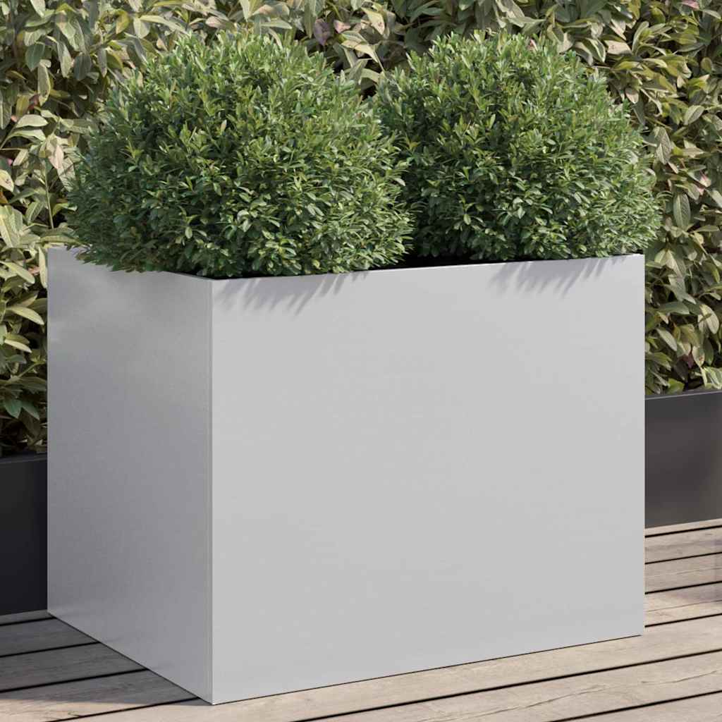 vidaXL Planter Silver 62x47x46 cm Galvanised Steel