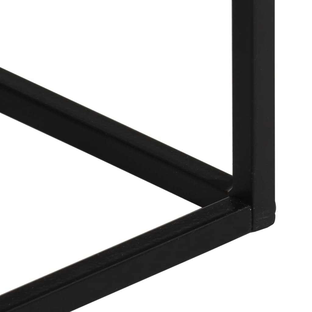 vidaXL Console Table 110x30x75 cm Solid Wood Acacia and Iron