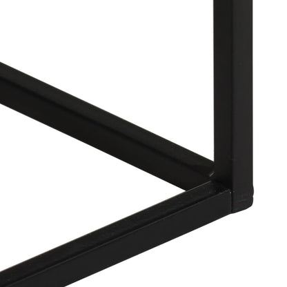 vidaXL Console Table 110x30x75 cm Solid Wood Acacia and Iron