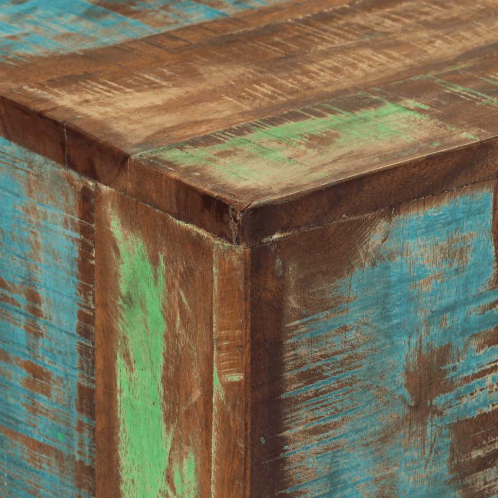vidaXL Console Table 110x30x75 cm Solid Wood Reclaimed and Iron