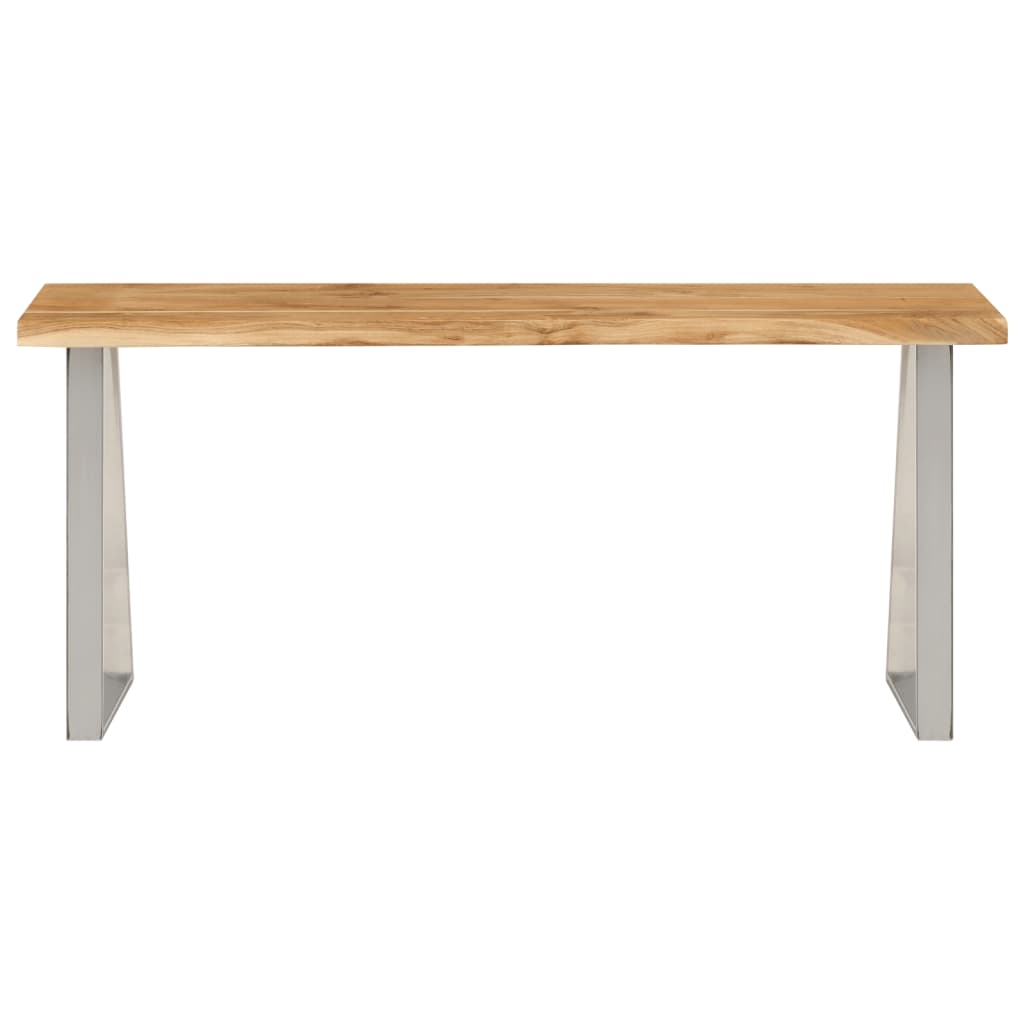 vidaXL Bench with Live Edge 105 cm Solid Wood Acacia