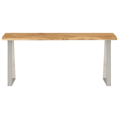vidaXL Bench with Live Edge 105 cm Solid Wood Acacia