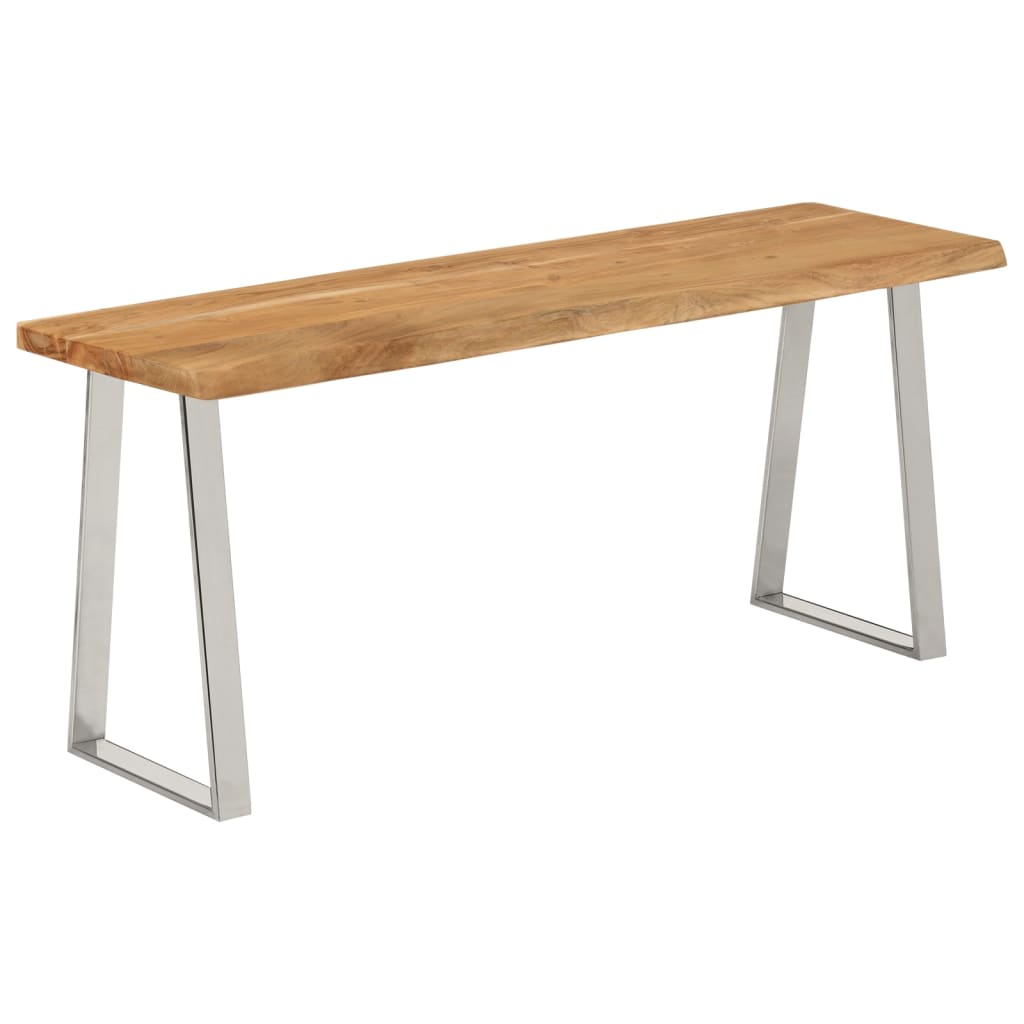 vidaXL Bench with Live Edge 105 cm Solid Wood Acacia