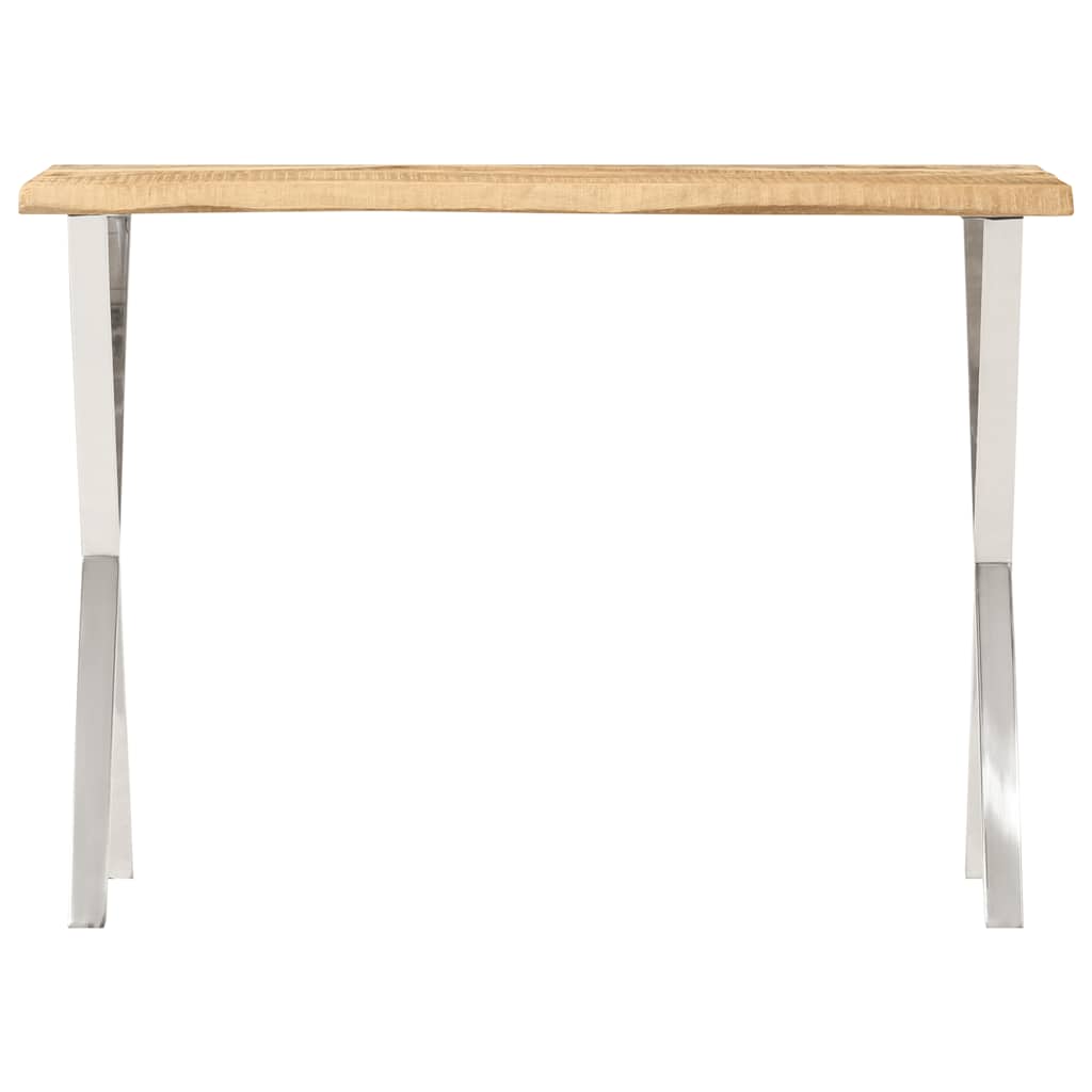 vidaXL Console Table with Live Edge 105x33x76 cm Solid Wood Mango