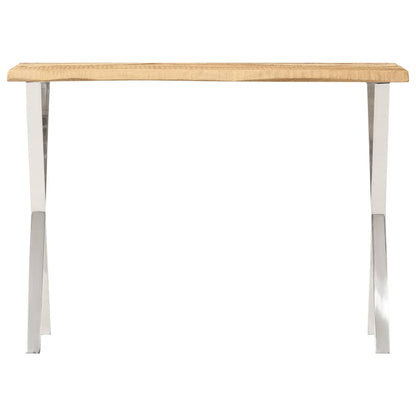 vidaXL Console Table with Live Edge 105x33x76 cm Solid Wood Mango