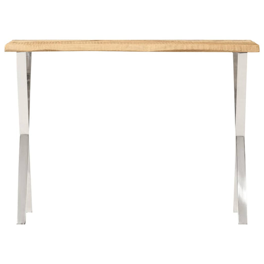 vidaXL Console Table with Live Edge 105x33x76 cm Solid Wood Mango