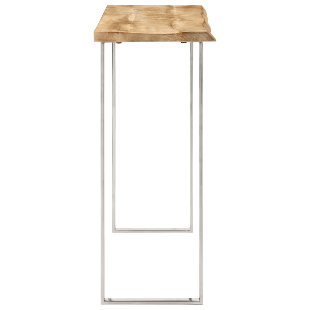 vidaXL Console Table with Live Edge 105x33x76 cm Solid Wood Mango