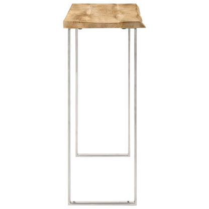 vidaXL Console Table with Live Edge 105x33x76 cm Solid Wood Mango