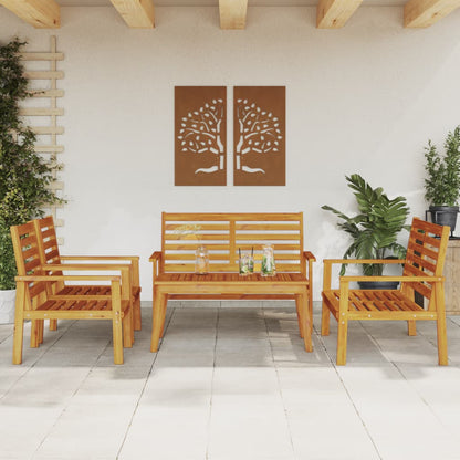 vidaXL 5 Piece Garden Lounge Set Solid Wood Acacia