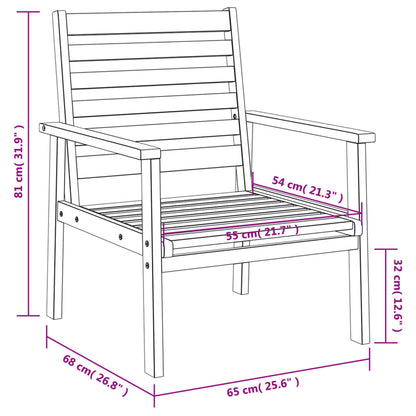 vidaXL Garden Lounge Set | Natural Wood | Solid Acacia wood | Standard | Durable