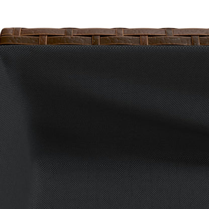 vidaXL Garden Planters with Shelf 2 pcs Brown 70x28x70 cm Poly Rattan