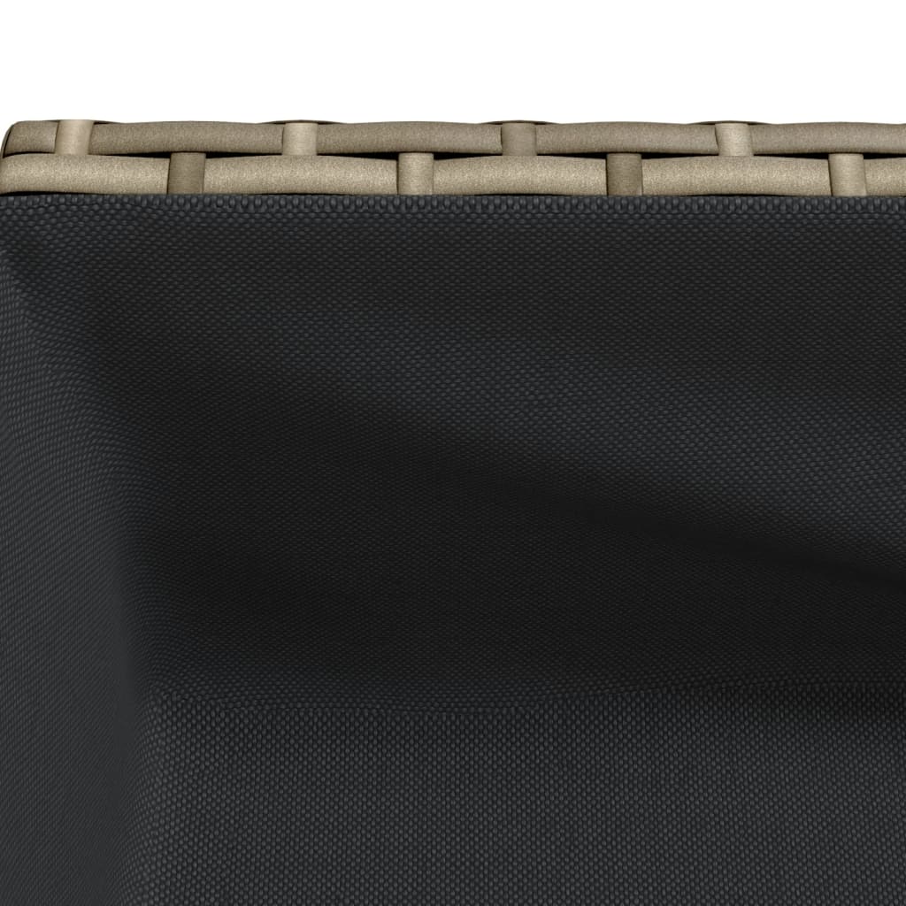 vidaXL Garden Planters with Shelf 2 pcs Grey 70x28x70 cm Poly Rattan