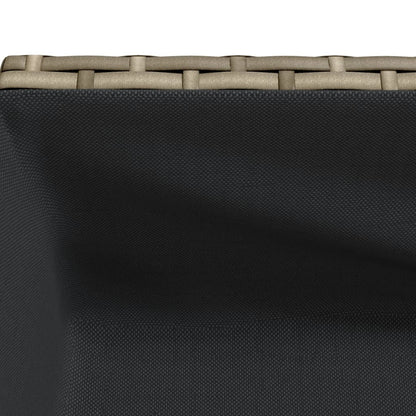 vidaXL Garden Planters with Shelf 2 pcs Grey 70x28x70 cm Poly Rattan