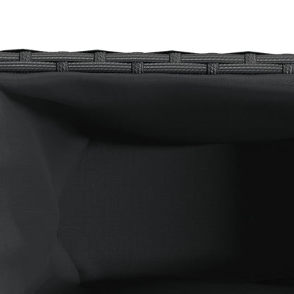 vidaXL Garden Planters with 2 Pots 2 pcs Black 90x20x40 cm Poly Rattan