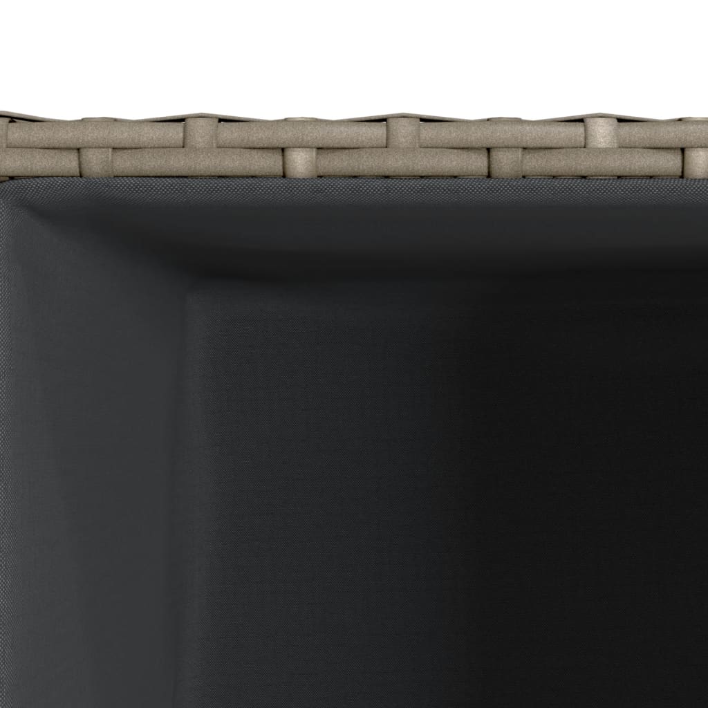 vidaXL Garden Planters 2 pcs Grey 30x30x60 cm Poly Rattan