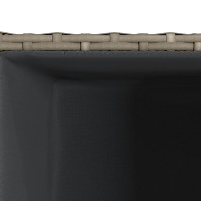 vidaXL Garden Planters 2 pcs Grey 30x30x60 cm Poly Rattan