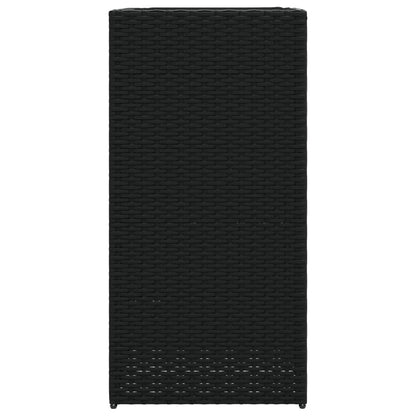 vidaXL Garden Planters 2 pcs Black 40x40x80 cm Poly Rattan