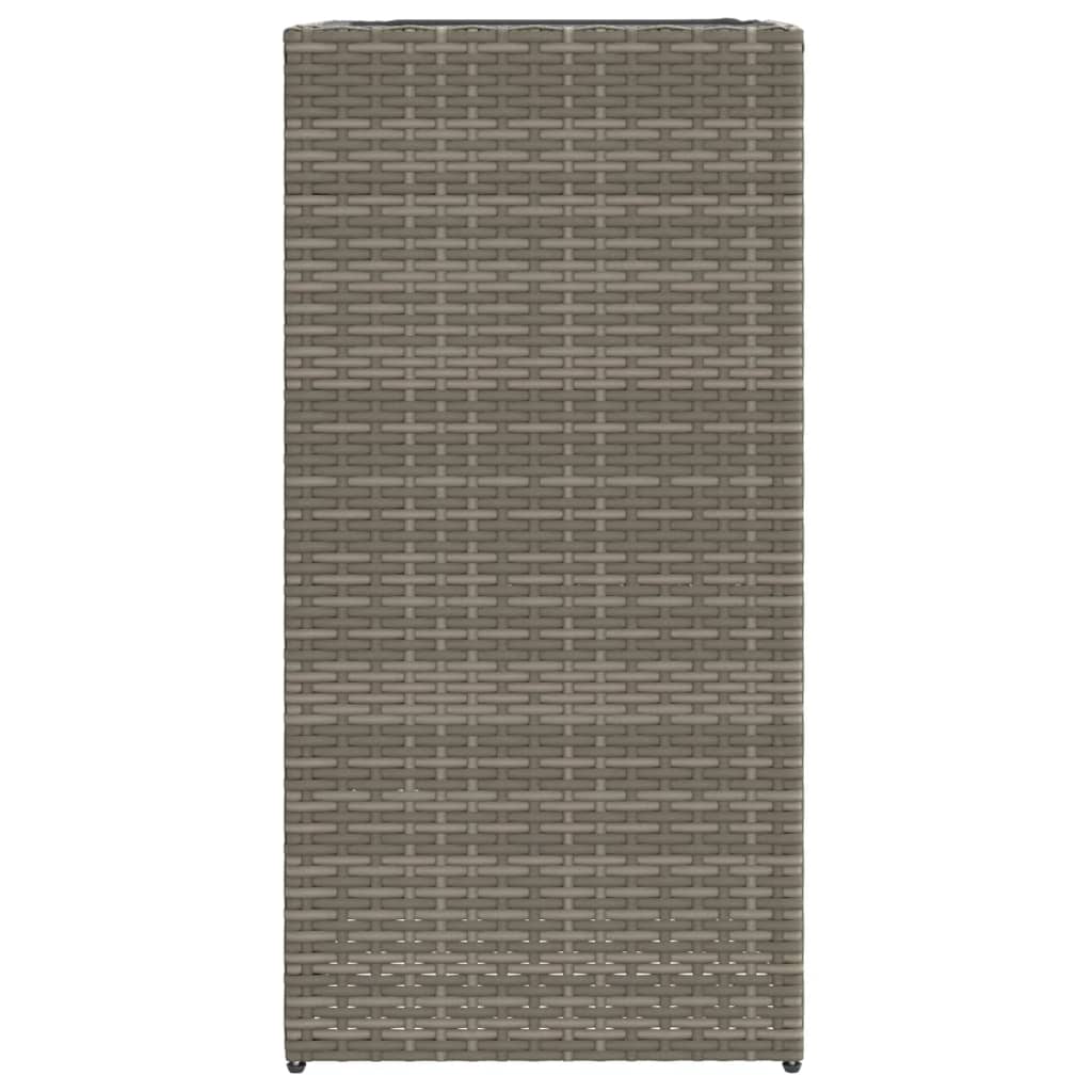 vidaXL Garden Planters 2 pcs Grey 40x40x80 cm Poly Rattan