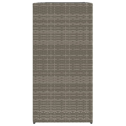 vidaXL Garden Planters 2 pcs Grey 40x40x80 cm Poly Rattan