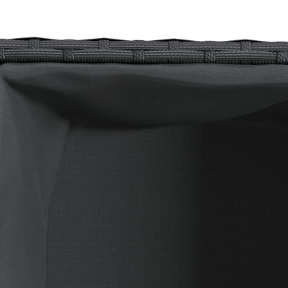 vidaXL Garden Planters with 2 Pots 2 pcs Black 72x30x32 cm Poly Rattan