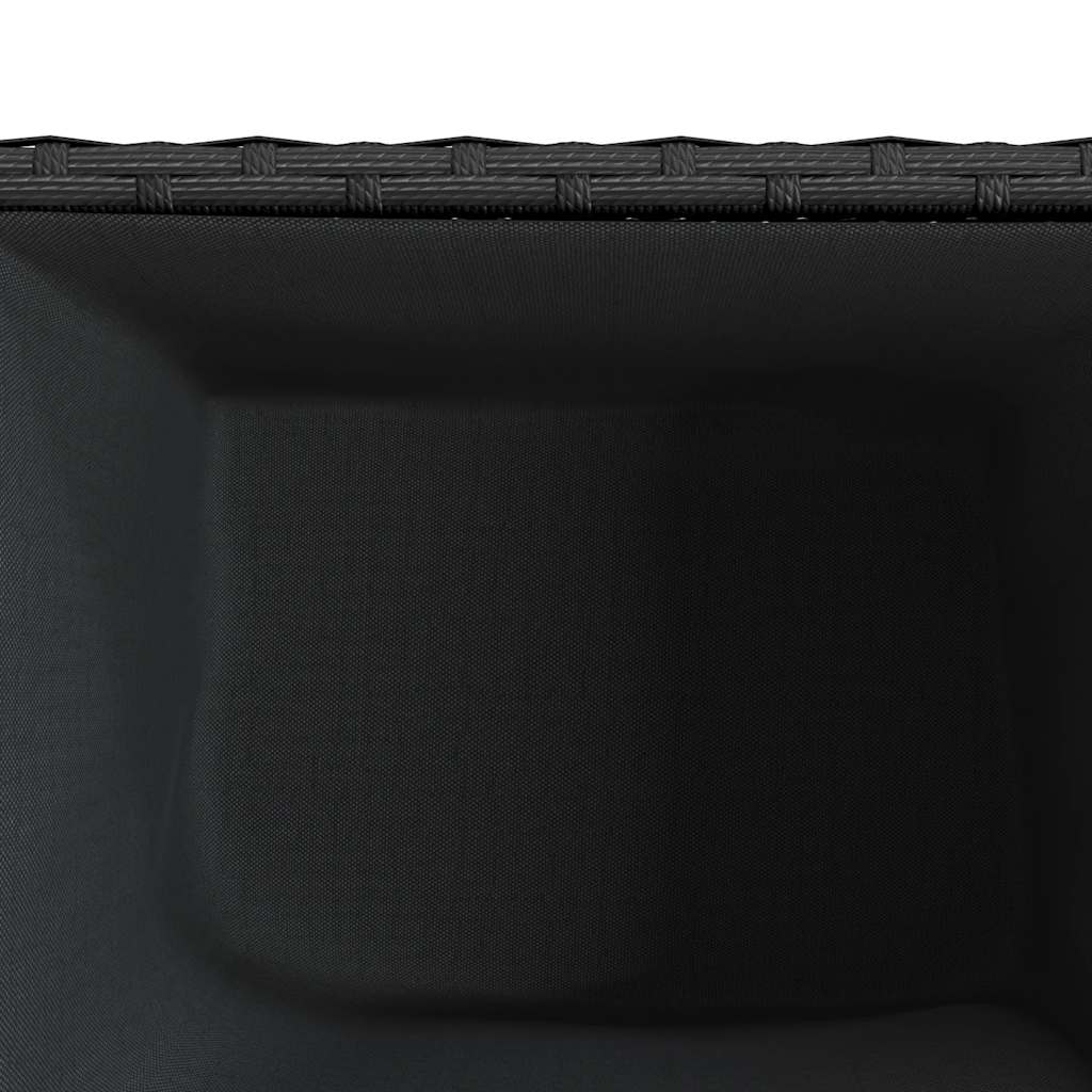 vidaXL Garden Planters 2 pcs Black 36x30x32 cm Poly Rattan