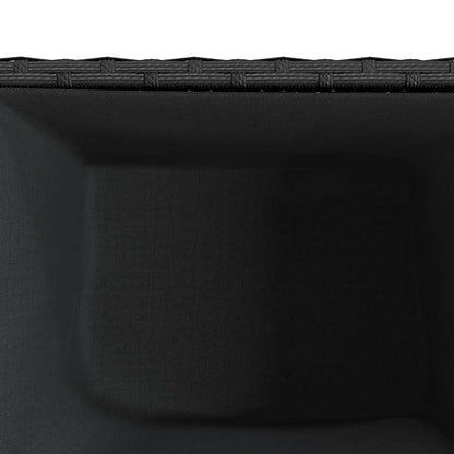 vidaXL Garden Planters 2 pcs Black 36x30x32 cm Poly Rattan