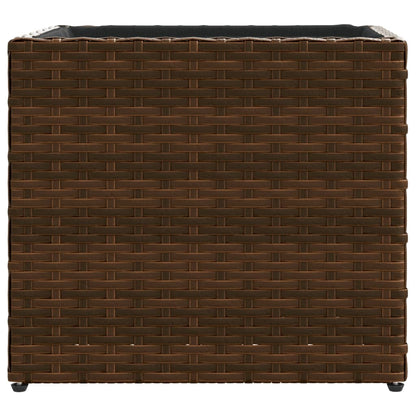 vidaXL Garden Planters 2 pcs Brown 36x30x32 cm Poly Rattan