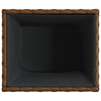 vidaXL Garden Planters 2 pcs Brown 36x30x32 cm Poly Rattan