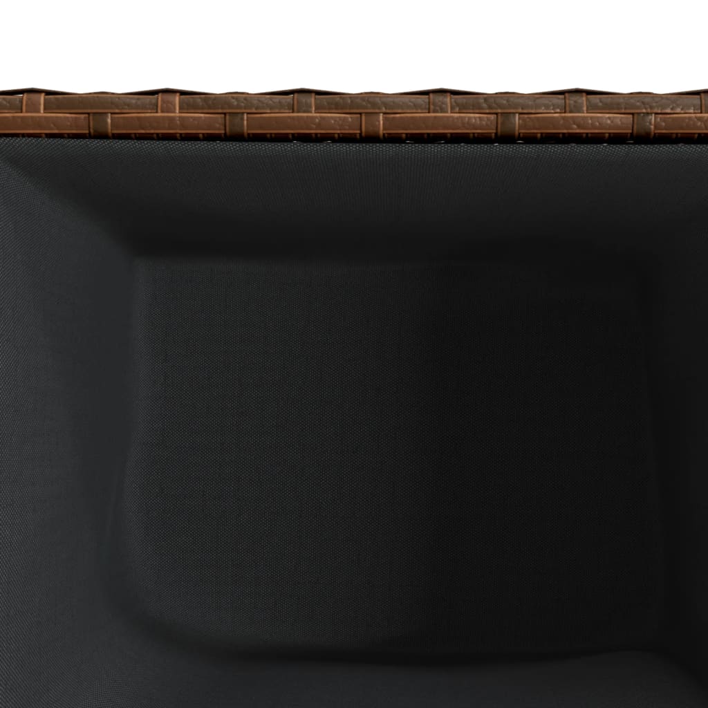 vidaXL Garden Planters 2 pcs Brown 36x30x32 cm Poly Rattan