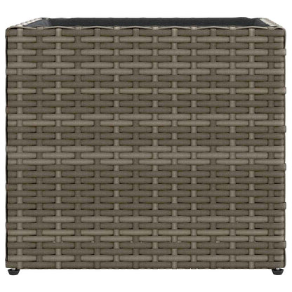 vidaXL Garden Planters 2 pcs Grey 36x30x32 cm Poly Rattan