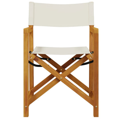 vidaXL 4 Piece Folding Garden Chairs Cream White Fabric